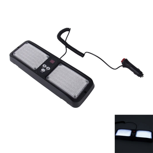 High qulaity DC 12V,9W LED Waterproof Car Sunshade White Light Warning Lights Strobe Emergency Lights Flashing Light with 12 Kinds Flash Patterns - Warning Lights by buy2fix | Online Shopping UK | buy2fix