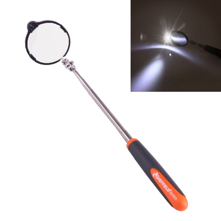 Retractable Vehicle Car Chassis Telescoping Inspection Mirror with 1 PCS 5mm LED Light, Mirror Diameter: 55mm, Max Expanding Length: 940mm - In Car by buy2fix | Online Shopping UK | buy2fix