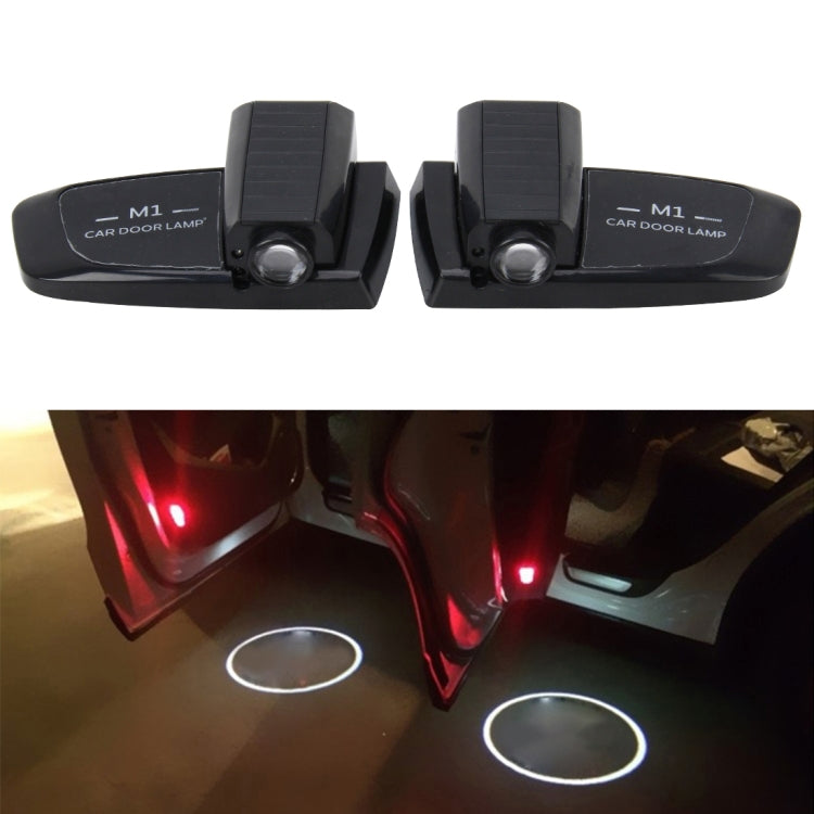 2 PCS Intelligent Induction HD Projection Car Door Welcome Lamps Display Logo for Porsche(Black) - Door Lights by buy2fix | Online Shopping UK | buy2fix