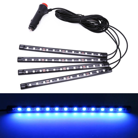 4 in 1 Universal Car LED Atmosphere Lights Colorful Lighting Decorative Lamp, with 48LEDs SMD-5050 Lamps, DC 12V 3.7W(Ice Blue Light) - Atmosphere lights by buy2fix | Online Shopping UK | buy2fix