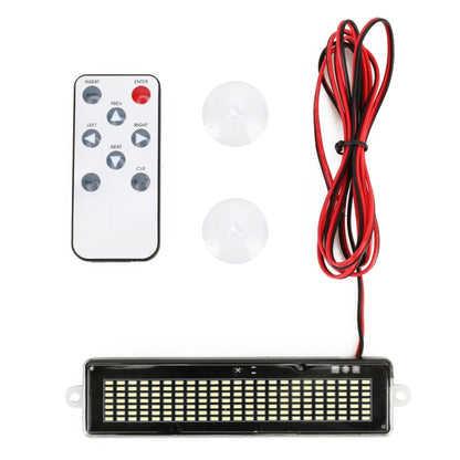 DC 12V Car LED Programmable Showcase Message Sign Scrolling Display Lighting Board with Remote Control(White Light) - Car Monitor by buy2fix | Online Shopping UK | buy2fix