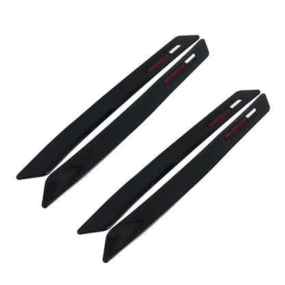 2 Pairs Universal Car Body Rear Bumper Protector Trim Cover Protective Strip Car Body Protective Strip Car Accessories Protective Stickers Car Protective Kit Car Body 4 Angle Protective Cover(Black) - Anti Collision Sticker by buy2fix | Online Shopping UK | buy2fix