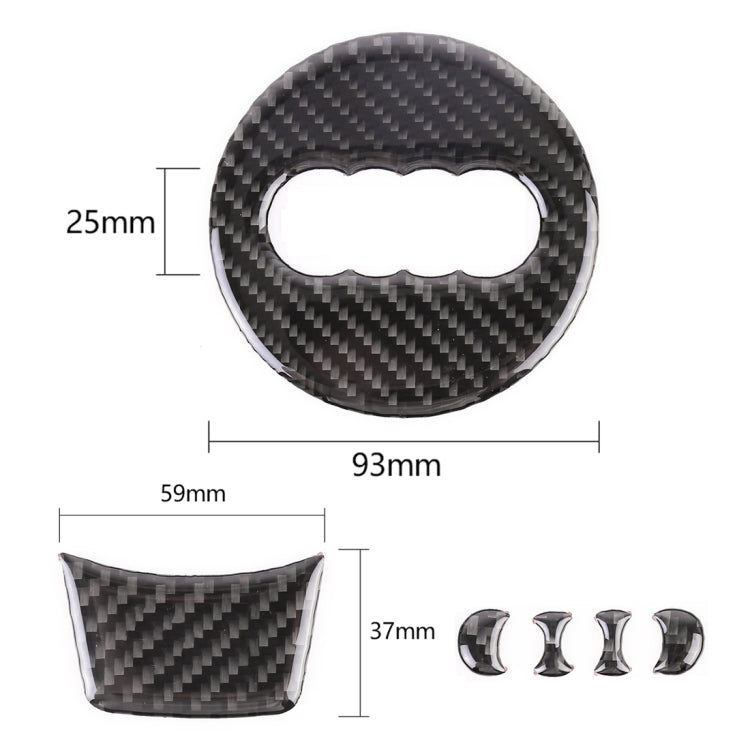 Car Carbon Fiber Steering Wheel Decorative Sticker for Audi A4L / A5 / Q5 - Car Interior Mouldings by buy2fix | Online Shopping UK | buy2fix