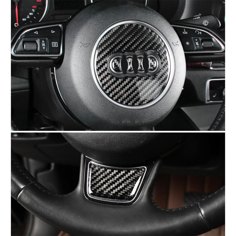 Car Carbon Fiber Steering Wheel Decorative Sticker for Audi A4L / A5 / Q5 - Car Interior Mouldings by buy2fix | Online Shopping UK | buy2fix