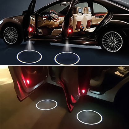 2 PCS LED Ghost Shadow Light, Car Door LED Laser Welcome Decorative Light, Display Logo for Volkswagen Car Brand(Black) - Door Lights by buy2fix | Online Shopping UK | buy2fix