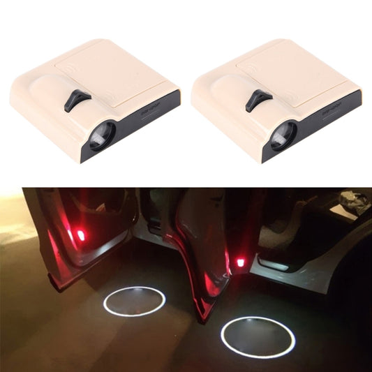 2 PCS LED Ghost Shadow Light, Car Door LED Laser Welcome Decorative Light, Display Logo for Chevrolet Car Brand(Khaki) - Door Lights by buy2fix | Online Shopping UK | buy2fix