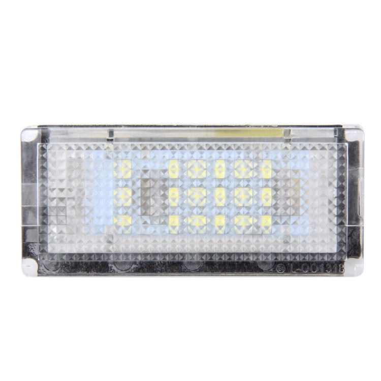 2 PCS License Plate Light with 18  SMD-3528 Lamps for BMW E46 4D 1998-2003，2W 120LM,6000K, DC12V (White Light) - License Plate Lights by buy2fix | Online Shopping UK | buy2fix