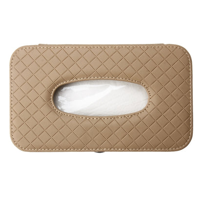 Universal Car Facial Tissue Box Case Holder Tissue Box Fashion and Simple Paper Napkin Bag with Napkin(Khaki) - Tissue Boxes by buy2fix | Online Shopping UK | buy2fix