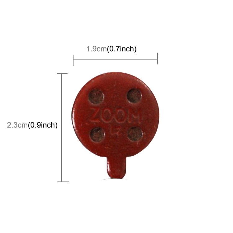 2 PCS Universal Metal Brake Disc Pads for Bike and Skateboard(Red) - Motorbike Brakes by buy2fix | Online Shopping UK | buy2fix