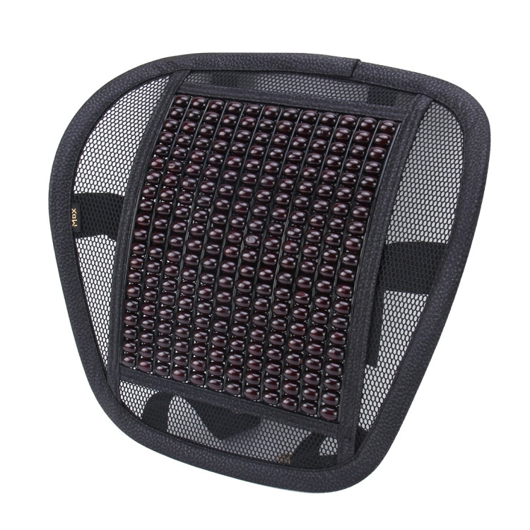 Universal Summer Ice Silk Mesh Breathable Cool Massage Waist Mat with Maple Wooden Bead for Car Family Office - Seat Accessories by buy2fix | Online Shopping UK | buy2fix