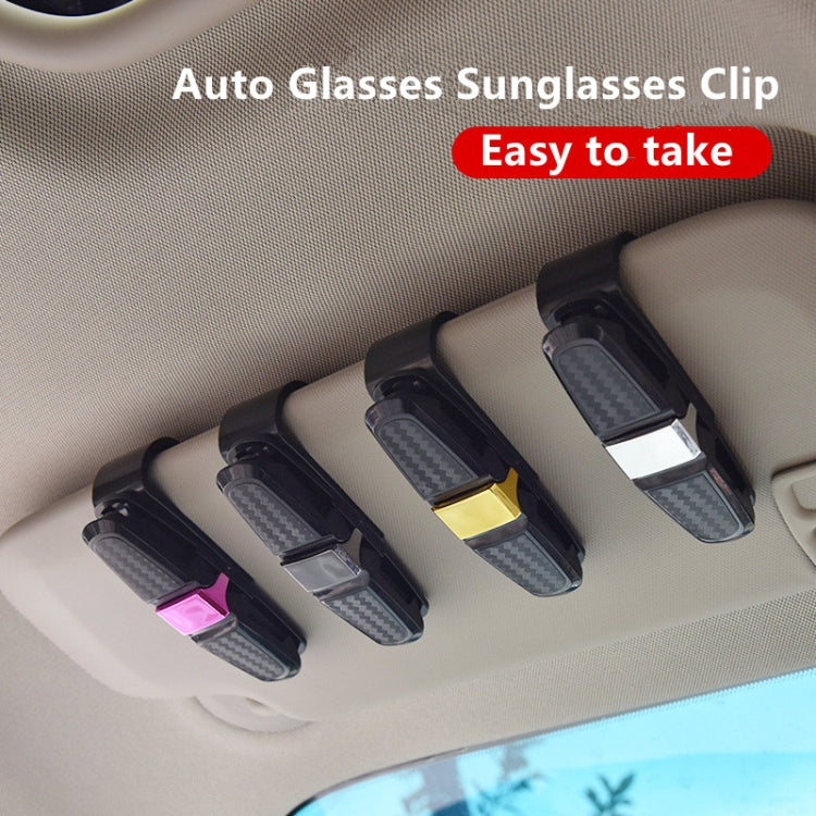 Vehicle Mounted Glasses Clip Car Eyeglass Bill Holder, Blister Package (Rose Red) - Sunglasses & Glasses Clips by buy2fix | Online Shopping UK | buy2fix