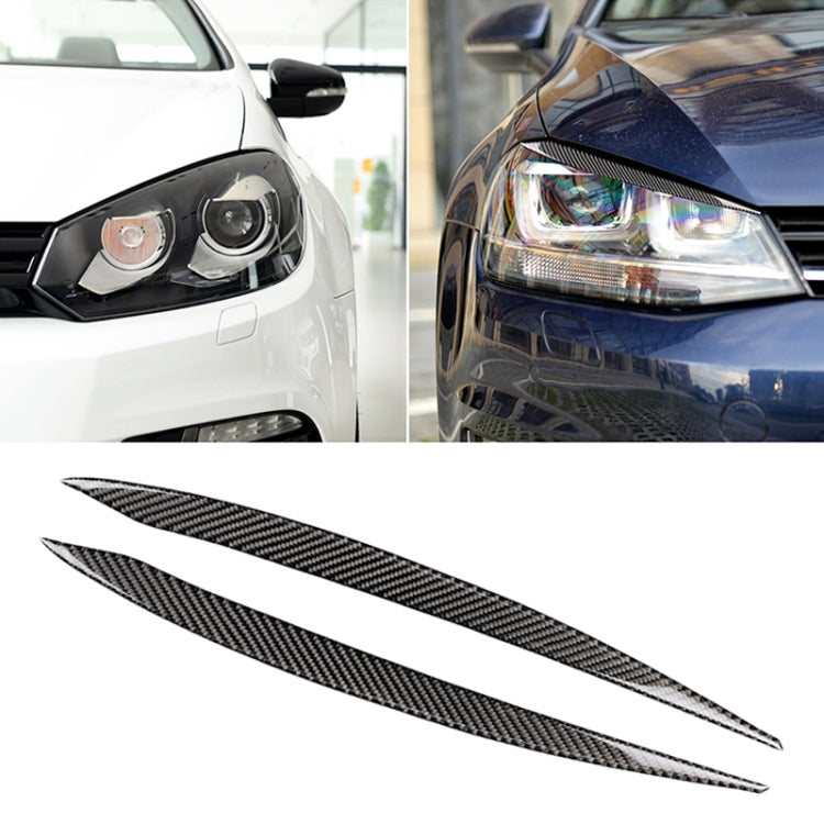 Car Carbon Fiber Light Eyebrow for Volkswagen Golf 7 - Lamp Decoration by buy2fix | Online Shopping UK | buy2fix