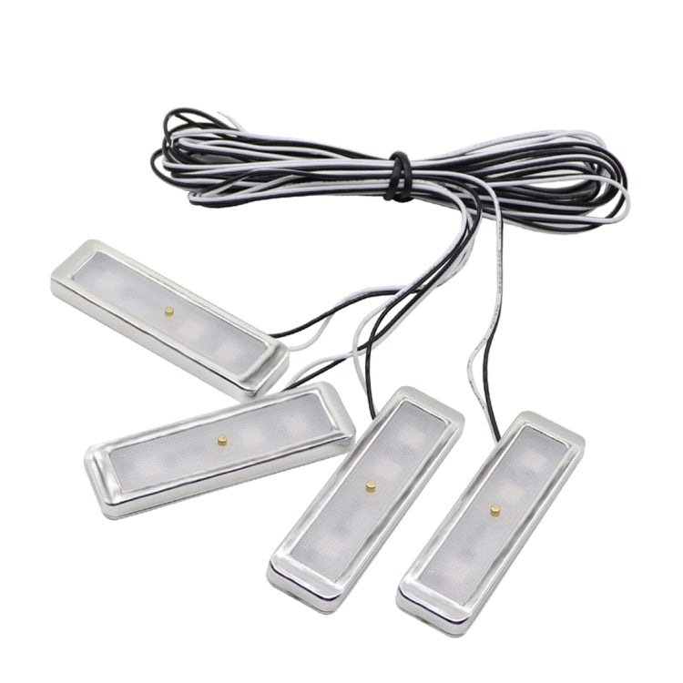 4 PCS Universal Car Colorful LED Inner Handle Light Atmosphere Lights Decorative Lamp DC12V / 0.5W Cable Length: 70cm (Colour) - Atmosphere lights by buy2fix | Online Shopping UK | buy2fix