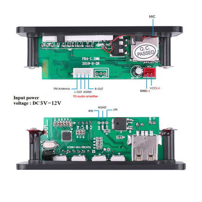 Car 12V 2x3W Audio MP3 Player Decoder Board FM Radio TF USB 3.5mm AUX, with Bluetooth & Recording Call Function & Remote Control -  by buy2fix | Online Shopping UK | buy2fix