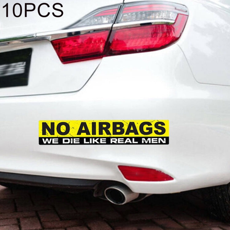 10 PCS Car NO AIRBAGS Words Random Decorative Sticker -  by buy2fix | Online Shopping UK | buy2fix