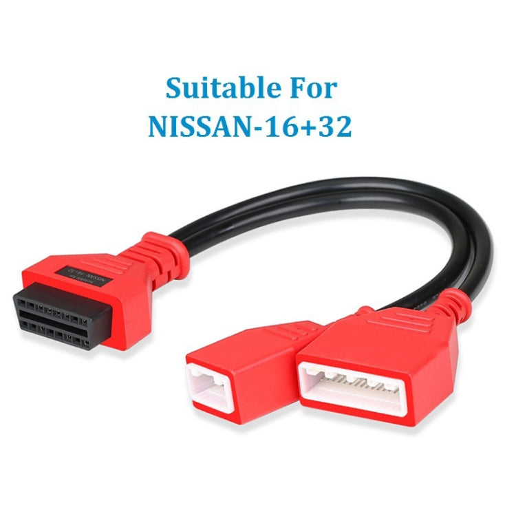 16 + 32 Pin External Thread to OBD2 Extension Cable for Nissan Sylphy - In Car by buy2fix | Online Shopping UK | buy2fix