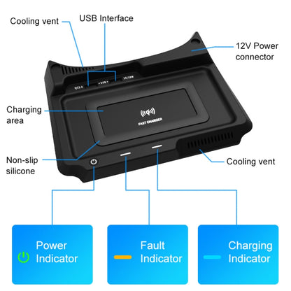 HFC-1003 Car Qi Standard Wireless Charger 10W Quick Charging for Honda CR-V 2017-2019, Left Driving - In Car by buy2fix | Online Shopping UK | buy2fix