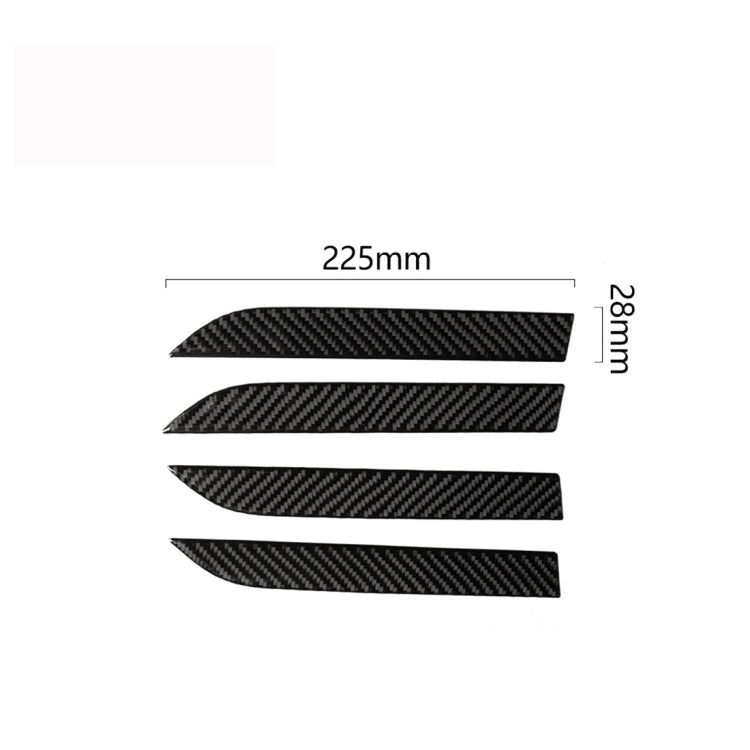 4 PCS Carbon Fiber Car Outer Door Handle Panel Decorative Sticker for Tesla Model X -  by buy2fix | Online Shopping UK | buy2fix