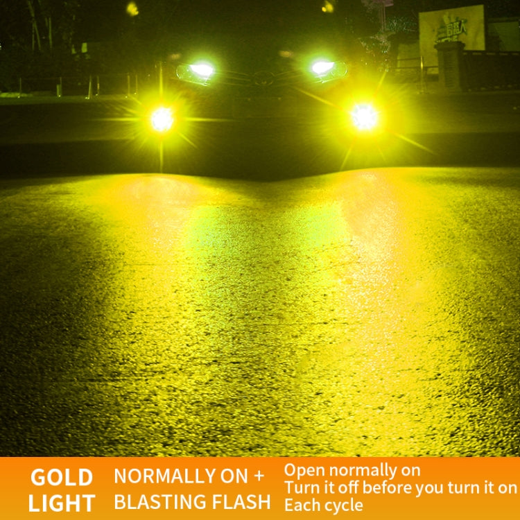 1 Pair 9005 27W / DC12V Car Aluminum Alloy Flashing LED Headlight (Gold Light) - In Car by buy2fix | Online Shopping UK | buy2fix