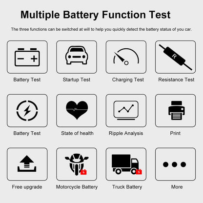 KONNWEI KW720 Car 3.2 inch 6V-24V Lead-acid Battery Tester with Printer - Code Readers & Scan Tools by KONNWEI | Online Shopping UK | buy2fix