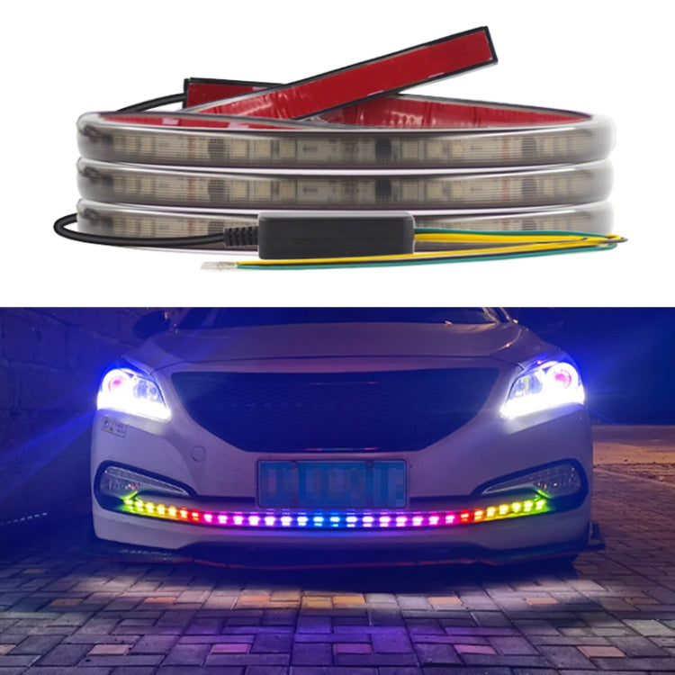 Z12-120CM 120cm DC12V-24V Car Front Grille LED RGB Daytime Running Lights Strip Colorful Lamp - In Car by buy2fix | Online Shopping UK | buy2fix