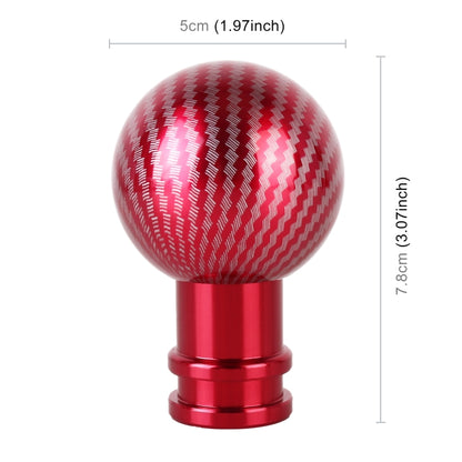 Universal Car Carbon Fiber Texture Metal Gear Shift Knob (Red) - In Car by buy2fix | Online Shopping UK | buy2fix