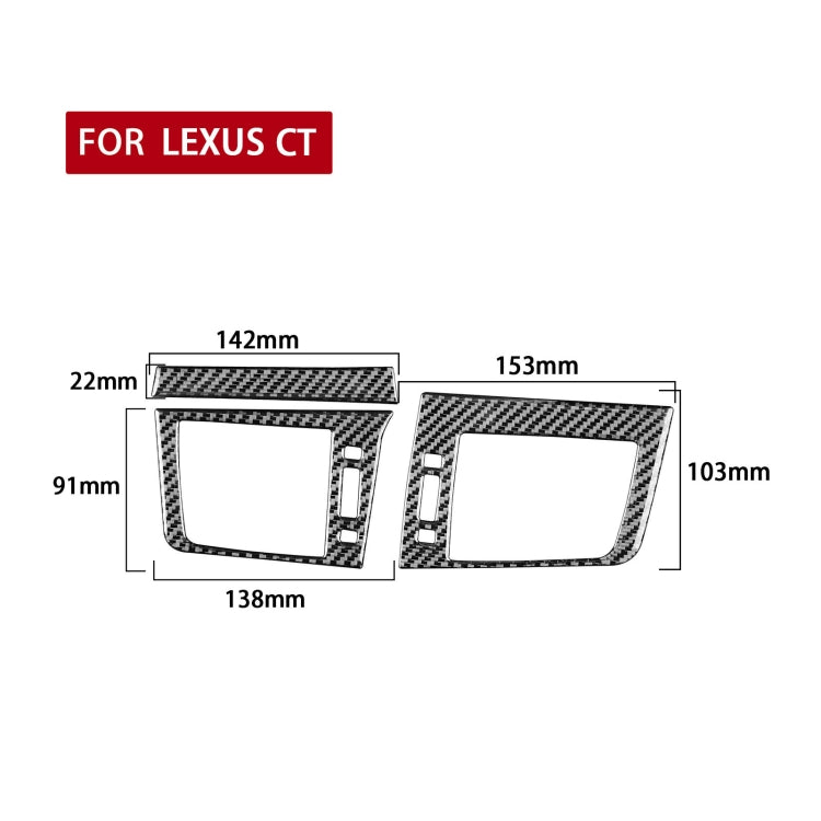 Car Carbon Fiber Left and Right Air Outlet Decorative Sticker for Lexus CT 2011-2017, Left Drive - In Car by buy2fix | Online Shopping UK | buy2fix