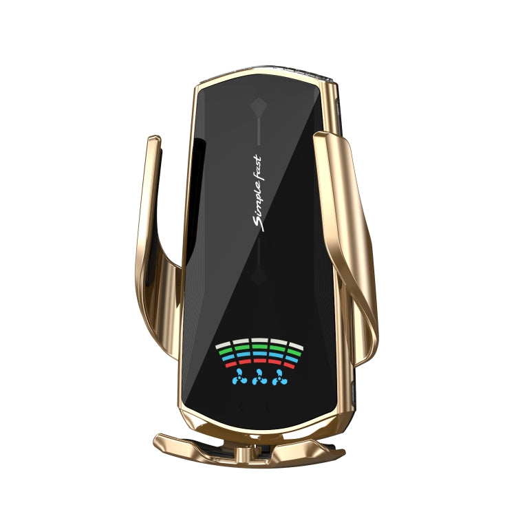 N1 Car Automatic Inductive Magnetic Suction Wireless Charger (Champagne Gold) - In Car by buy2fix | Online Shopping UK | buy2fix