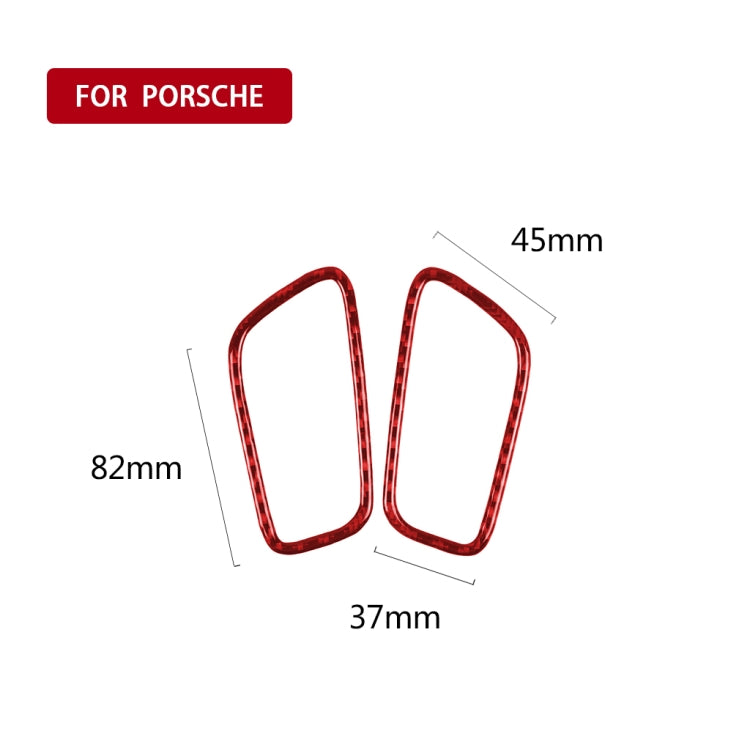 Car Carbon Fiber Air Outlet Panel Decorative Sticker for Porsche Macan 2014-2021, Left and Right Drive Universal (Red) - In Car by buy2fix | Online Shopping UK | buy2fix