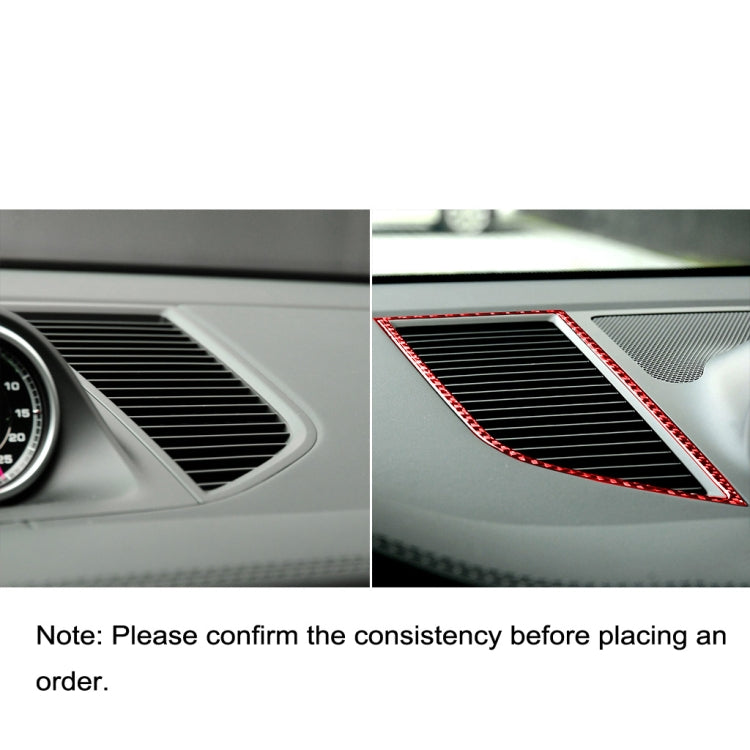 Car Carbon Fiber Dashboard Air Outlet Panel Decorative Sticker for Porsche Macan 2014-2021, Left and Right Drive Universal (Red) - In Car by buy2fix | Online Shopping UK | buy2fix