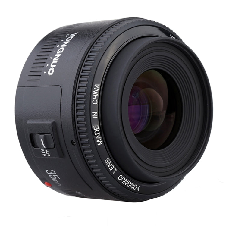 YONGNUO YN35MM F2C 1:2 AF/MF Wide-Angle Fixed/Prime Auto Focus Lens for Canon EOS EF Lens (Black) - Auxiliary Lens by YONGNUO | Online Shopping UK | buy2fix