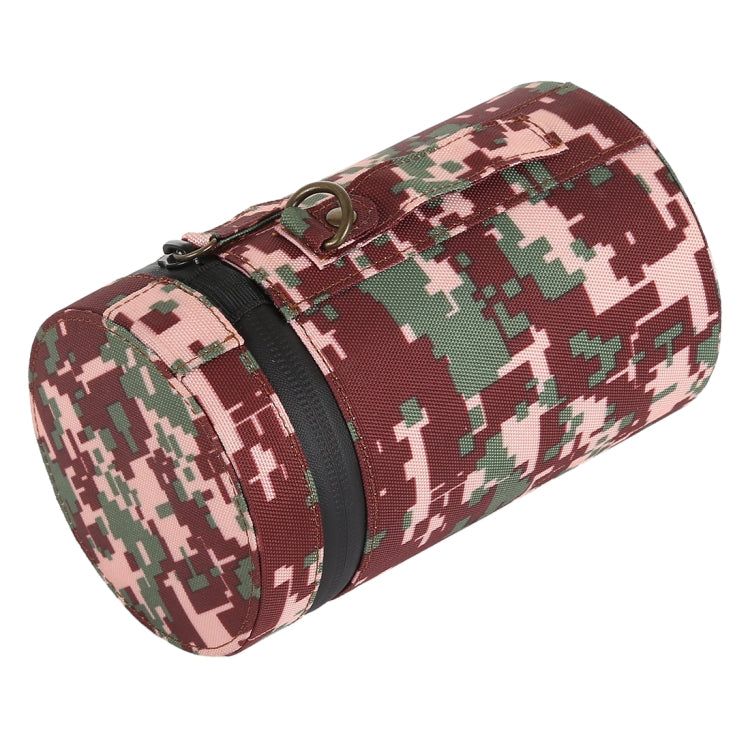 Camouflage Color Large Lens Case Zippered Cloth Pouch Box for DSLR Camera Lens, Size: 16x10x10cm (Brown) - Camera Accessories by buy2fix | Online Shopping UK | buy2fix