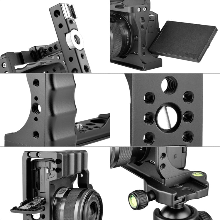 YELANGU C14 YLG0714A Video Camera Cage Stabilizer with Handle for Canon EOS M50(Black) - Camera Accessories by YELANGU | Online Shopping UK | buy2fix