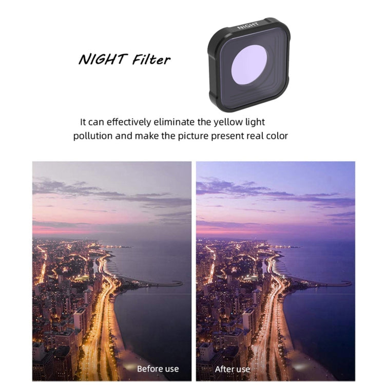 JSR KB Series NIGHT Light Pollution Reduction Lens Filter for GoPro HERO10 Black / HERO9 Black - DJI & GoPro Accessories by JSR | Online Shopping UK | buy2fix