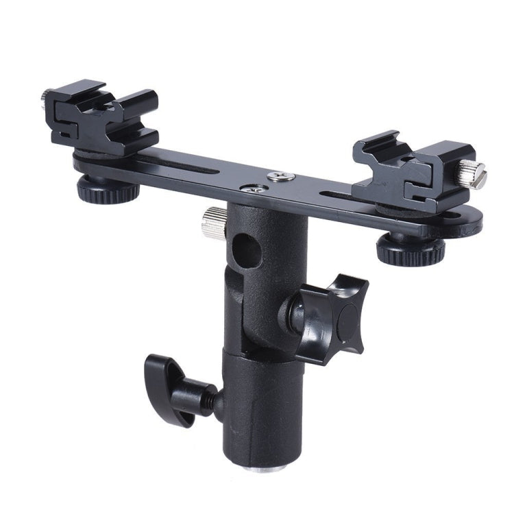 Double Hot Shoe Flash Stand Bracket - Camera Accessories by buy2fix | Online Shopping UK | buy2fix