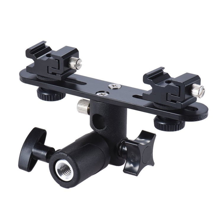 Double Hot Shoe Flash Stand Bracket - Camera Accessories by buy2fix | Online Shopping UK | buy2fix