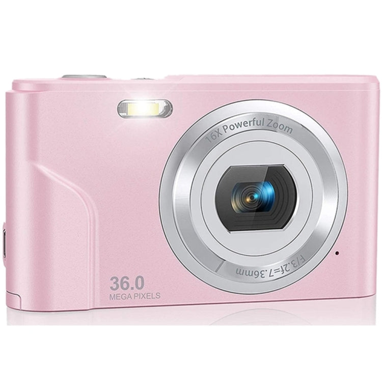 DC311 2.4 inch 36MP 16X Zoom 2.7K Full HD Digital Camera Children Card Camera, EU Plug(Pink) - Consumer Electronics by buy2fix | Online Shopping UK | buy2fix