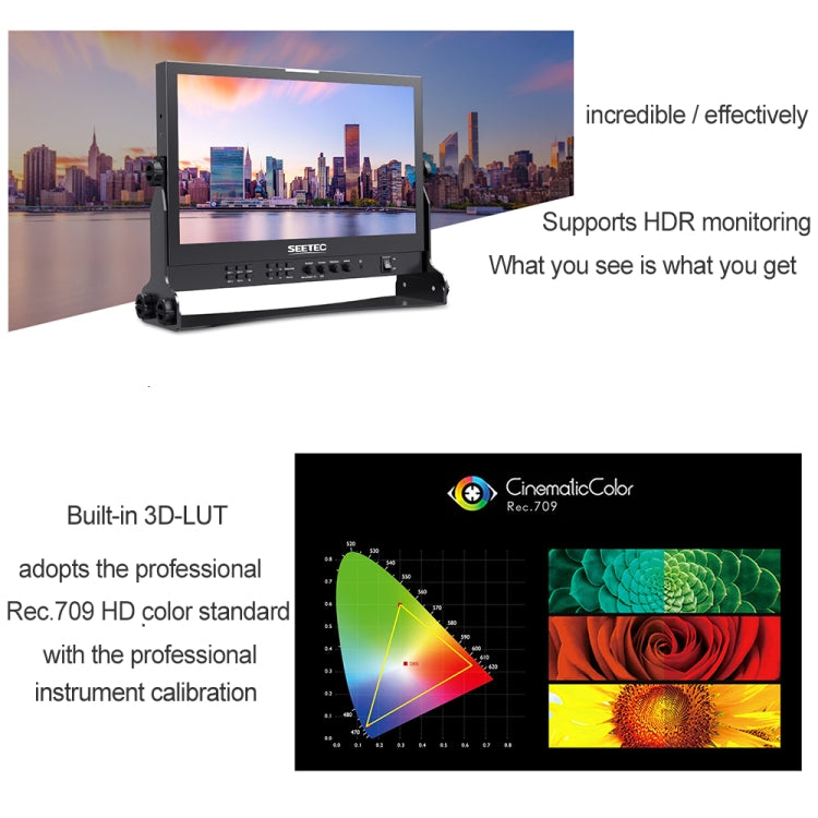 SEETEC ATEM156S 15.6 inch 3G-SDI HDMI Full HD 1920x1080P Multi-camera Broadcast Monitor(UK Plug) - On-camera Monitors by SEETEC | Online Shopping UK | buy2fix