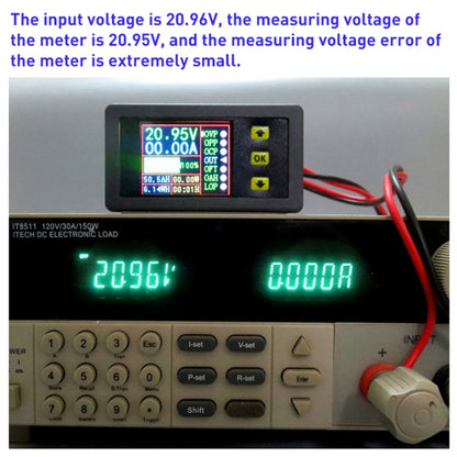 90V 20A Color Dual-Display Voltage Current Meter Charge Discharge Measurement Counter - Consumer Electronics by buy2fix | Online Shopping UK | buy2fix