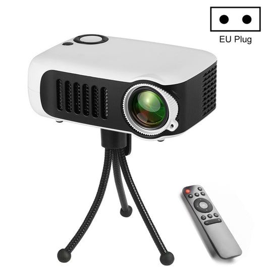 A2000 Portable Projector 800 Lumen LCD Home Theater Video Projector, Support 1080P, EU Plug (White) - Consumer Electronics by buy2fix | Online Shopping UK | buy2fix