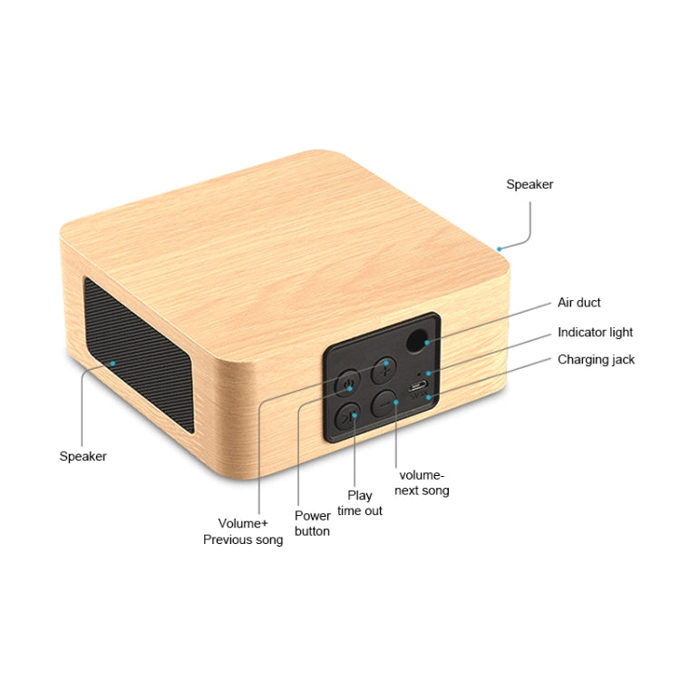 Q1A Bluetooth 4.2 Mini Wooden Double Horns Bluetooth Speaker(Walnut Texture) - Mini Speaker by buy2fix | Online Shopping UK | buy2fix