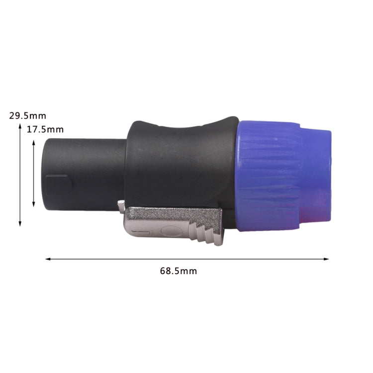 NL4FC 2221 4 Pin Plug Male Speaker Audio Connector(Blue) - Consumer Electronics by buy2fix | Online Shopping UK | buy2fix