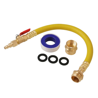 RV Hose Kit Sprinkler Spray Adapter 15 inch Hose + 1/4 inch Industrial Plug + Switch Valve -  by buy2fix | Online Shopping UK | buy2fix