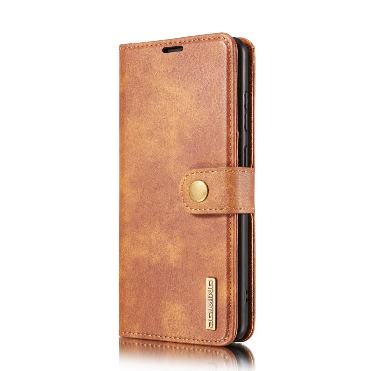 For Samsung Galaxy A32 5G DG.MING Crazy Horse Texture Flip Detachable Magnetic Leather Case with Holder & Card Slots & Wallet(Brown) - Galaxy Phone Cases by DG.MING | Online Shopping UK | buy2fix