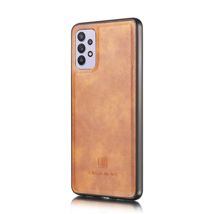 For Samsung Galaxy A32 5G DG.MING Crazy Horse Texture Flip Detachable Magnetic Leather Case with Holder & Card Slots & Wallet(Brown) - Galaxy Phone Cases by DG.MING | Online Shopping UK | buy2fix