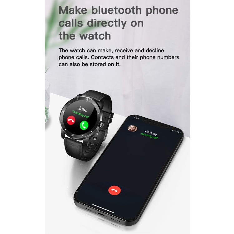 MX12 1.3 inch IPS Color Screen IP68 Waterproof Smart Watch, Support Bluetooth Call / Sleep Monitoring / Heart Rate Monitoring, Style:Silicone Strap(Silver) - Smart Wear by buy2fix | Online Shopping UK | buy2fix