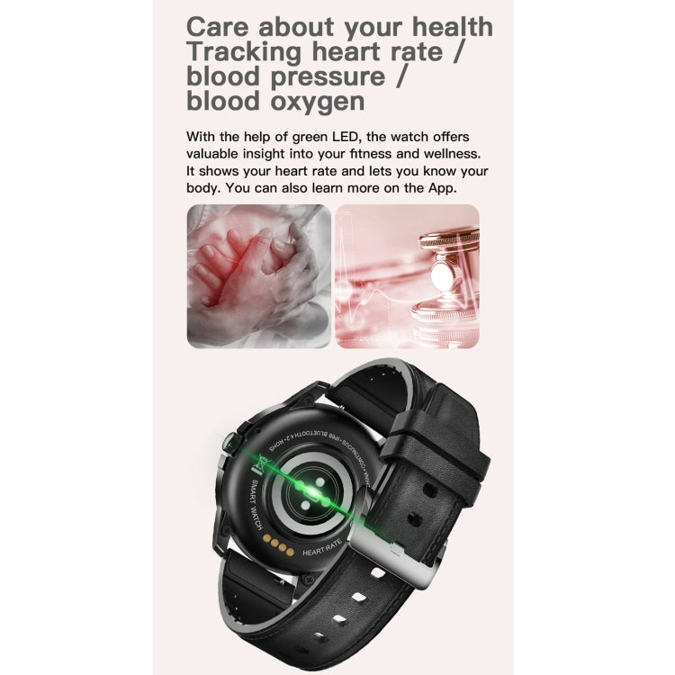 MX12 1.3 inch IPS Color Screen IP68 Waterproof Smart Watch, Support Bluetooth Call / Sleep Monitoring / Heart Rate Monitoring, Style:Silicone Strap(Silver) - Smart Wear by buy2fix | Online Shopping UK | buy2fix