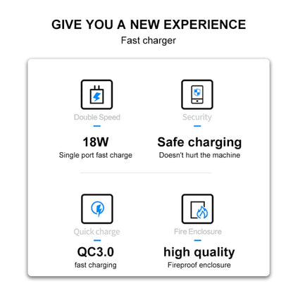 WK WP-U57 Max 18W Maxspeed QC3.0 Fast Charger +  USB to Micro USB Data Cable, Plug Type:US Plug - Apple Accessories by WK | Online Shopping UK | buy2fix