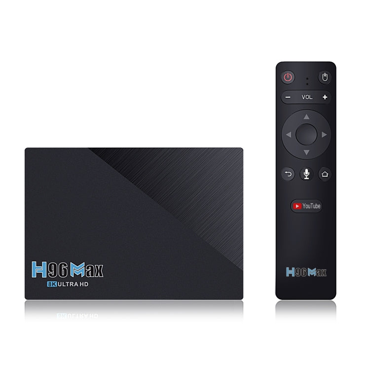 H96 Max 8K Smart TV BOX Android 11.0 Media Player with Remote Control, Quad Core RK3566, RAM: 8GB, ROM: 64GB, Dual Frequency 2.4GHz WiFi / 5G, Plug Type:US Plug - Consumer Electronics by buy2fix | Online Shopping UK | buy2fix