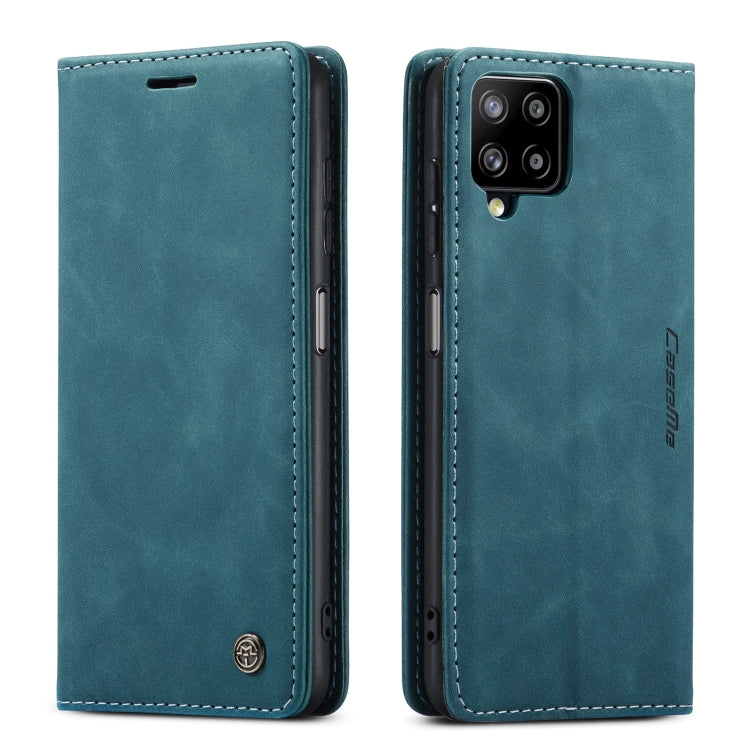 For Samsung Galaxy A12 CaseMe 013 Multifunctional Horizontal Flip Leather Case with Holder & Card Slot & Wallet(Blue) - Galaxy Phone Cases by CaseMe | Online Shopping UK | buy2fix